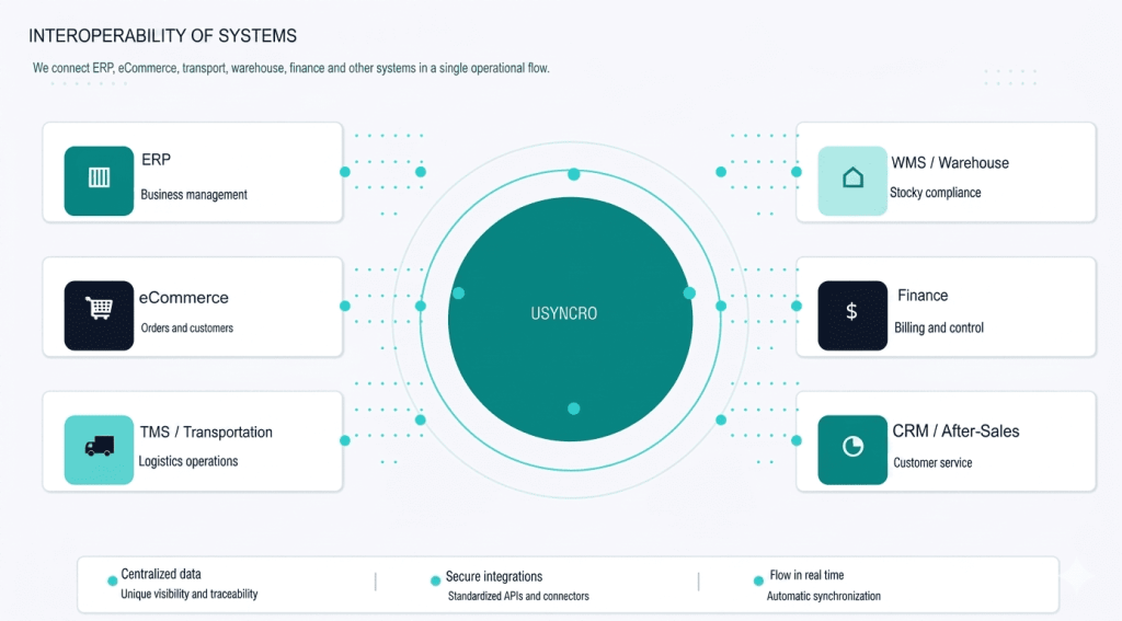 We connect your logistics with Usyncro.